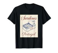 Vintage Sardines Portugal Retro Fish Tin Illustration T-Shirt