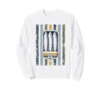 Vintage Sardines Retro Sardine Tin Coastal Seafood Lover Sweatshirt
