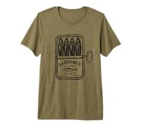 Vintage Sardines Tin Retro Canned Fish & Gourmet Motif Premium T-Shirt