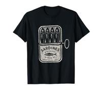 Vintage Sardines Tin Retro Canned Fish & Gourmet Motif T-Shirt