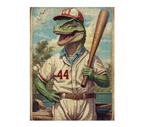 Vintage Saurian Slugger 44 Colourful Jigsaw Puzzle for Adults, 500 PCS