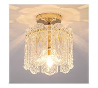 Vintage Scalloped Glass Semi Flush Mount Ceiling Light Modern Retro Hallway Ceiling Lamp Indoor Home Decor Fixture for Foyer Closet Balcony Bay(22Cm)/21Cm