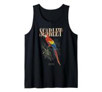 Vintage Scarlet Macaw Bird Watching Art Nature Love Birds Tank Top