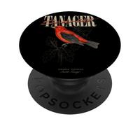 Vintage Scarlet Tanager Bird Watching Art Nature Love Birds PopSockets Adhesive PopGrip