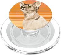 Vintage scary Halloween retro moon spooky black cat costume PopSockets PopGrip for MagSafe