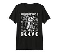 Vintage Schrödinger's Cat Dead and Alive Science Teacher Premium T-Shirt