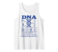 Vintage Science DNA Diagram Double Helix Genetics Biology Tank Top