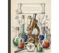 Vintage Science Lab Composition Notebook: A Dark Academia Biology and Chemistry Journal | Antique Microscope and Botany Illustration Notebook for STEM Students and Teachers