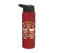 Vintage Scientific Butterfly Moth Entomology Specimen Stainless Steel Insulated Water Bottle