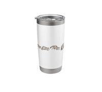 Vintage Scientific Retro Cat Illustration for Cat Lovers Stainless Steel Insulated Tumbler