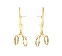 Vintage Scissors Earrings Gothic Scissor Stud Earrings Funny Scissor Earrings Unique Creative Scissor Earrings Halloween Earrings for Women Girls, Zinc, No Gemstone
