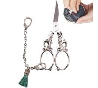Vintage Scissors - For Small Sewing Tools, Retro European Style, Crochet Scissors with Chains Provide Elegant Support for Embroidery and Sewing, Precision