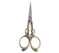 Vintage Scissors Multipurpose Portable High Sharpness Stainless Steel Sewing Scissors for DIY Handicraft (Bronze)