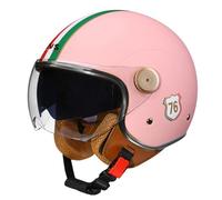Vintage Scooter Helmet Dual Mirror Motorcycle Lightweight Jet Helmets for Men and Women Seasonal Highway Legal Safety Open
