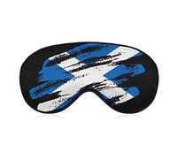Vintage Scottish Flag Sleeping Eye Mask Eye Shade with Adjustable Strap Blindfold for Airplane Travel