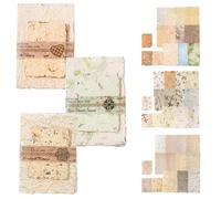Vintage Scrapbook Paper Kit, Textured Scrap Book Paper, Decorative Collage Papers Set for Scrapbooking, Junk Journals & DIY Craft Projects, Premium Vintage Decorative Papers Supplies