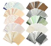 Vintage Scrapbook Paper Set - 2 Style Collections, 10 Colour Themes, 36 Sheets, Assorted Textures (Lace, Mesh, Stone, Linen, Vellum) - for Journal, Card Making, Collage - A5 & 12×18cm(Multicolour)