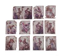 Vintage Scrapbooking Paper 30 Pcs for DIY Journals and Artistic Crafts (4 Animal Gardens)