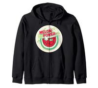 Vintage Scratch and Sniff Sticker Watermelon, Melon Power Zip Hoodie