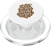 Vintage Script I Love One Man And Several Horses Rider PopSockets PopGrip for MagSafe