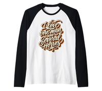 Vintage Script I Love One Man and Several Horses Rider Raglan Baseball Tee