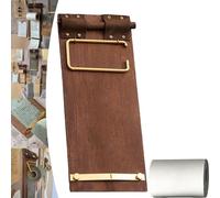 Vintage Scroll Pad (Roll Paper+Board Clips), Wall-Mounted or Laid Clipboard Kraft Notebook Set with Metal Clip, Tearable Refillable Kraft Paper Roll Notepad for Home Office School (White)