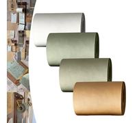 Vintage Scroll Pad (Roll Paper+Board Clips), Wall-Mounted or Laid Clipboard Kraft Notebook Set with Metal Clip, Tearable Refillable Kraft Paper Roll Notepad for Home Office School (Only 4 Paper)