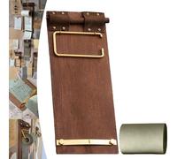 Vintage Scroll Pad (Roll Paper+Board Clips), Wall-Mounted or Laid Clipboard Kraft Notebook Set with Metal Clip, Tearable Refillable Kraft Paper Roll Notepad for Home Office School (Green)