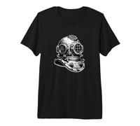 Vintage Scuba Dive Helmet - Funny Scuba Diving Premium T-Shirt