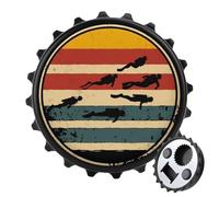 Vintage Scuba Diving Dive Diver Magnetic Beer Bottle Opener Funny Fridge Sticker for Refrigerator Decor Black-Style