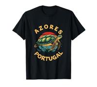Vintage Sea Turtle Graphic Azores Portugal Travel Souvenir T-Shirt