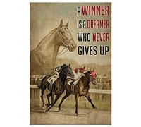 Vintage Seabiscuit and War Admiral Horse Racing Poster Metal Aluminium Tin Sign 8x6 Inch Wall Decor