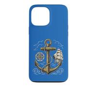 Vintage Seafarer Anchor Sailboat Compass Ocean Explorer Art Case for iPhone 13 Pro Max