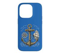 Vintage Seafarer Anchor Sailboat Compass Ocean Explorer Art Case for iPhone 14 Pro