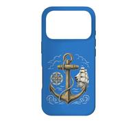 Vintage Seafarer Anchor Sailboat Compass Ocean Explorer Art Case for iPhone 17 Pro