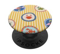 Vintage Seafood Summer East Coastal Fish Aesthetic PopSockets Adhesive PopGrip