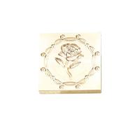 Vintage Seal Stamp Head Flower Pattern Stamp for Envelope Card Party Invitations Packaging Christmas Wedding Wood Handle