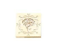 Vintage Seal Stamp Head Flower Pattern Stamp for Envelope Card Party Invitations Packaging Christmas Wedding Wood Handle
