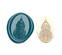 Vintage Seal Stamp Head with Chinese City Famous Landmark Building Pattern for Seal Letter Envelope Card Scrapbooking Replaceable Stamp