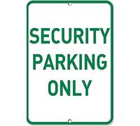Vintage Security Parking Only Poster Metal Aluminium Tin Wall Decor 8"x12"