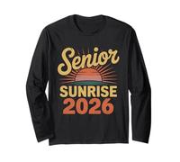 Vintage Senior Sunrise 2026 Graduation My Last First Day Long Sleeve T-Shirt