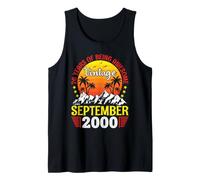 Vintage September 2000 Birthday 26 Years of Being Awesome Tank Top