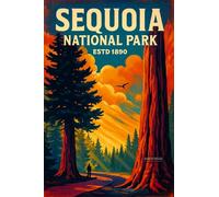 Vintage Sequoia National Park Poster Illustrating Majestic Trees_result - A4 Travel City Poster Wall Art Home Decor Art Print Featuring Urban Landmarks and Global Views for Stylish Interior Display