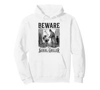 Vintage Serial Griller Master Horror Style Barbecue Chef BBQ Pullover Hoodie