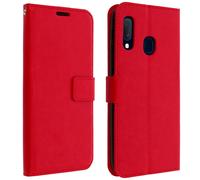 Vintage Series, flip wallet case for Galaxy A20e - Red