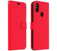 Vintage Series, flip wallet case with kickstand for Xiaomi Mi A2 - Red