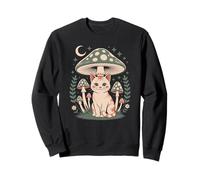 Vintage Seventies Feline Embracing The Forestcore Vibe Sweatshirt
