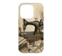 Vintage Sewing Machine Crafter Maker Women Girls Case for iPhone 14 Pro
