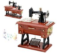 Vintage sewing machine music box,labyrinth music box,small and creative music box for home and event decoration (L)