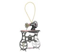 Vintage Sewing Machine Ornament, Metal Decoration Pendant for Holiday Party and Collection, Handcrafted Iron Art